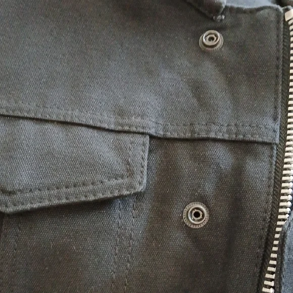 Motorcycle Men's Classic Black Canvas Vest - Picture 5 of 5